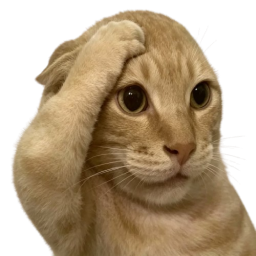 a cat is covering its head with its hands