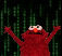 a red sesame character standing in front of a black background