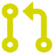 two yellow arrows pointing in opposite directions