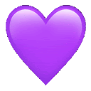 a purple heart on a black background