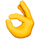 a yellow hand with a black background