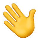 a yellow hand with a black background