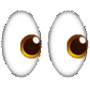a close up of a pair of eyes