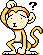 a pixel art picture of a monkey wearing a hat