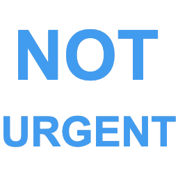 a blue and white logo with the words not current