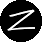 a white z on a black background