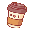 a cup of coffee on a brown background