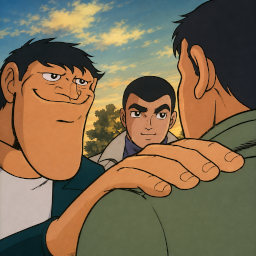 man putting hand on shoulder random