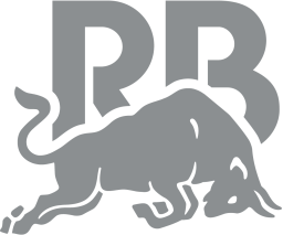 a black and white logo of a bull