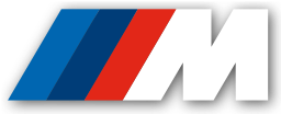 the bmw m logo on a black background