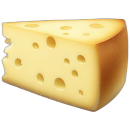 a piece of cheese on a black background