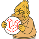 old man hugging laravel random