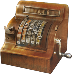 an old fashioned cash register machine