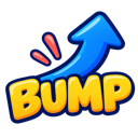 the bump logo with an arrow pointing up