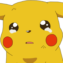 a pikachu with big eyes and big ears