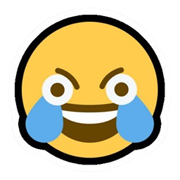 a yellow smiley face with two blue eyes