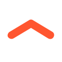a black background with an orange curved object
