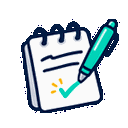 noted pen and paper random