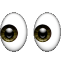 a close up of two speakers on a black background