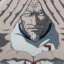 a drawing of a native american man with long hair