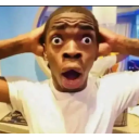 a man with a surprised look on his face