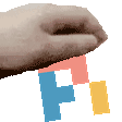 a hand holding a piece of paper with the letter f on it