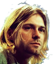 a man with long blonde hair wearing a green shirt