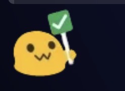 a yellow smiley face holding a green check mark