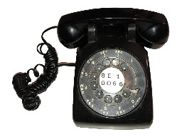 an old fashioned telephone with a white background