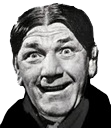 a black and white photo of a man smiling