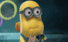 a cartoon character holding a tennis racket