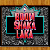 a sign that says boom shaka laka on it