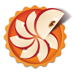 an apple pie with slices cut out of it