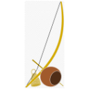 a picture of a pair of scissors and a needle