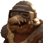a close up of a stuffed animal wearing a helmet