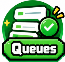 a green button with a check mark on it