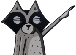 raccoon pointing random