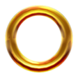 a golden circle with a black background