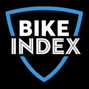 the bike index logo on a black background